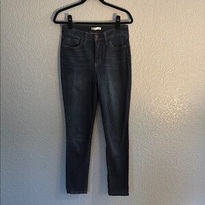 Lauren Conrad Blue Skinny Jeans with High-Rise Waist and Stretch Fit